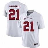 Alabama Crimson Tide 21 Dre Kirkpatrick White Nike College Football Jersey Dzhi,baseball caps,new era cap wholesale,wholesale hats